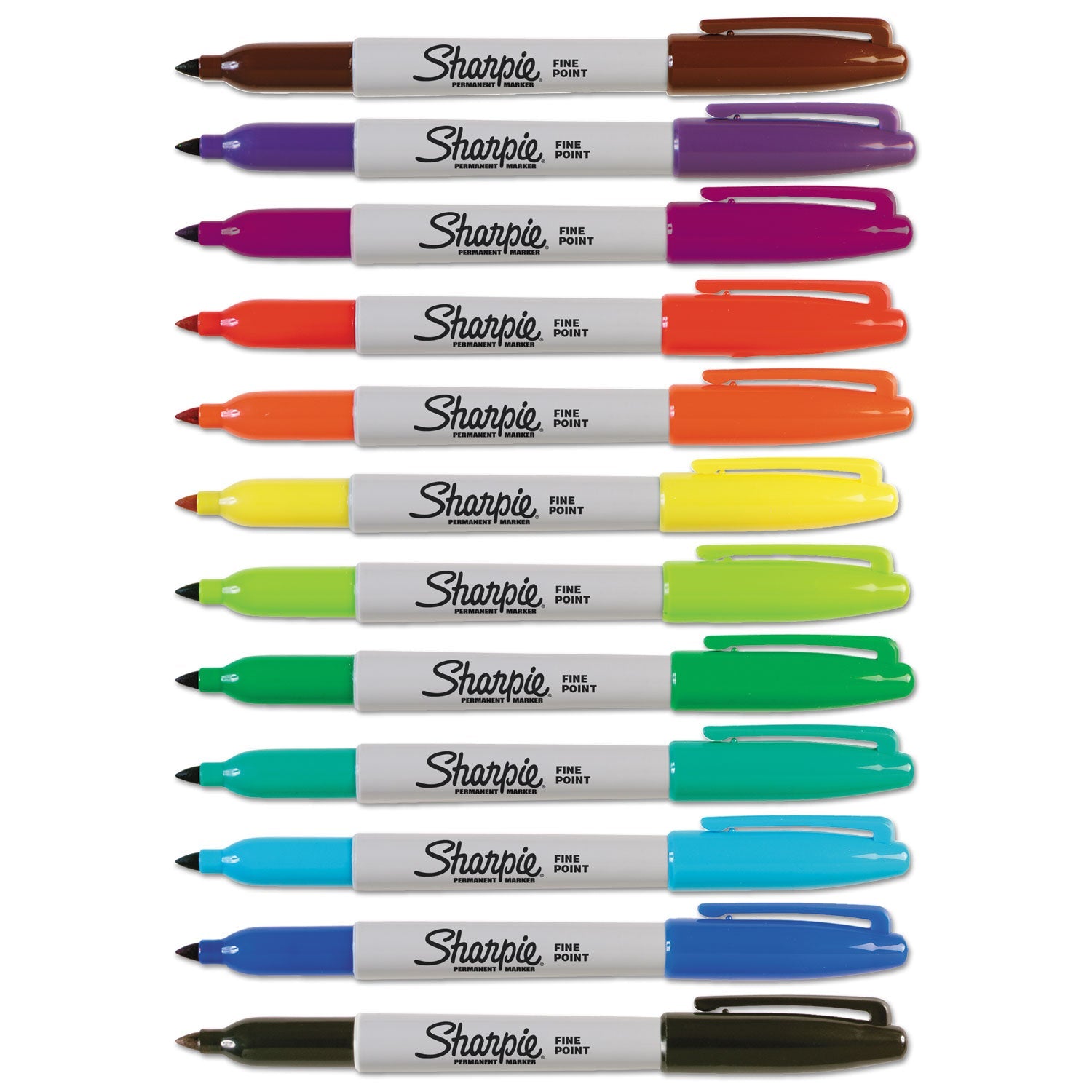 Sharpie Fine Tip Permanent Markers 12-Set | Fine Bullet Tip, Assorted Colors