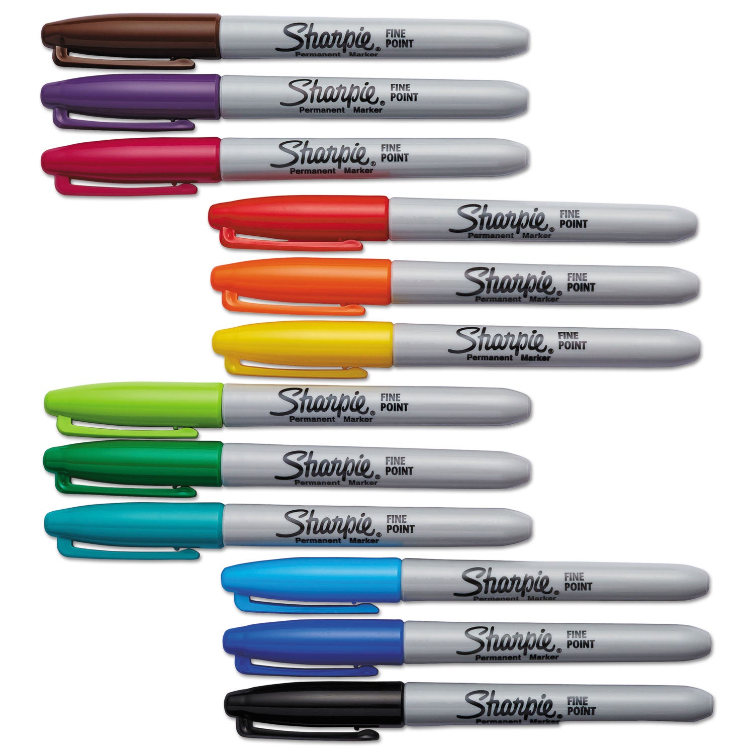 Sharpie Fine Tip Permanent Markers 12-Set | Fine Bullet Tip, Assorted Colors