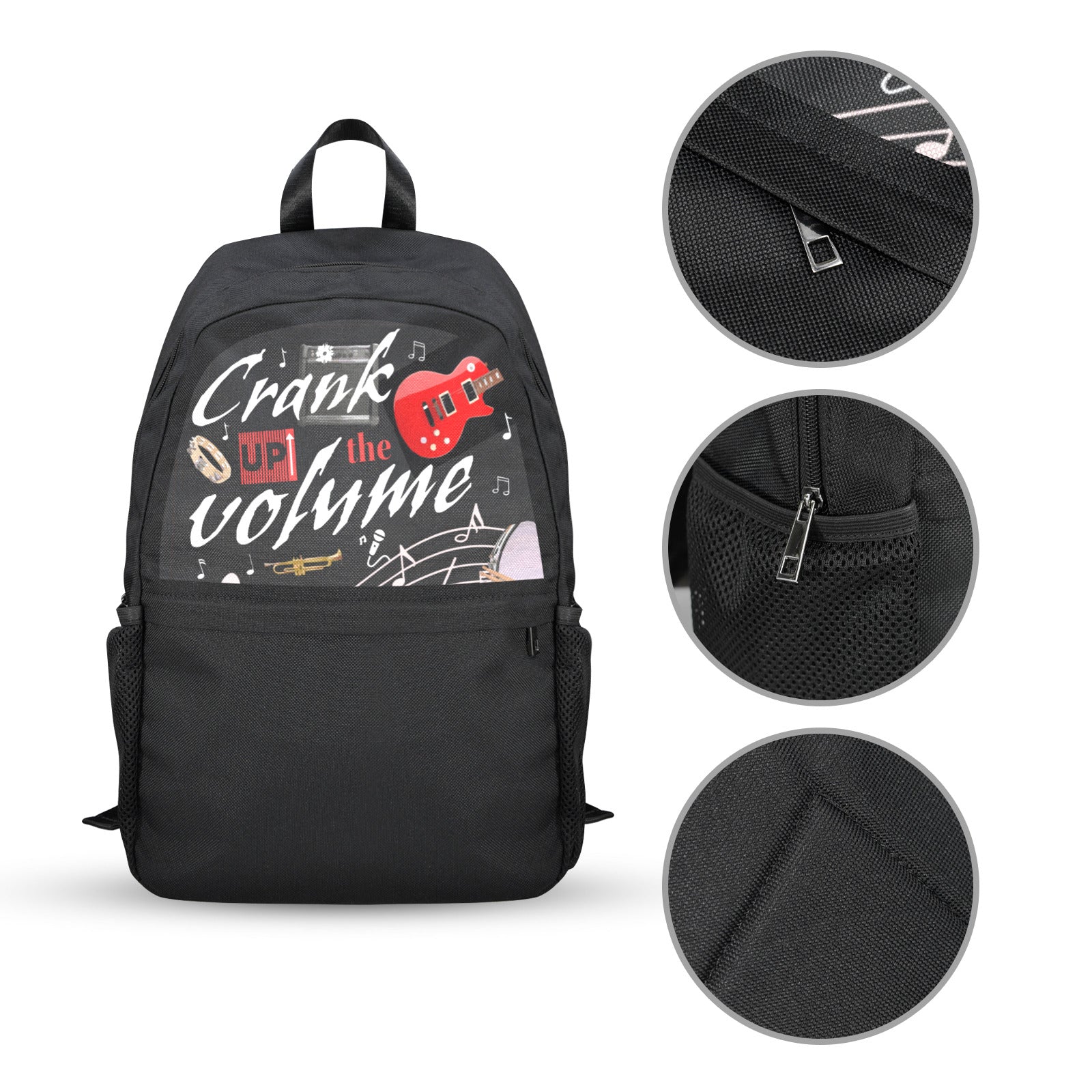 Crank Up the Volume Graphic Backpack – Lightweight Everyday Casual Bag