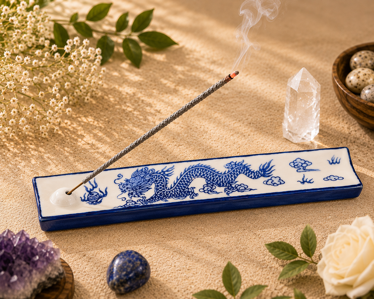Handpainted Ceramic Incense Holder