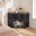 Corner Dog Crate End Table