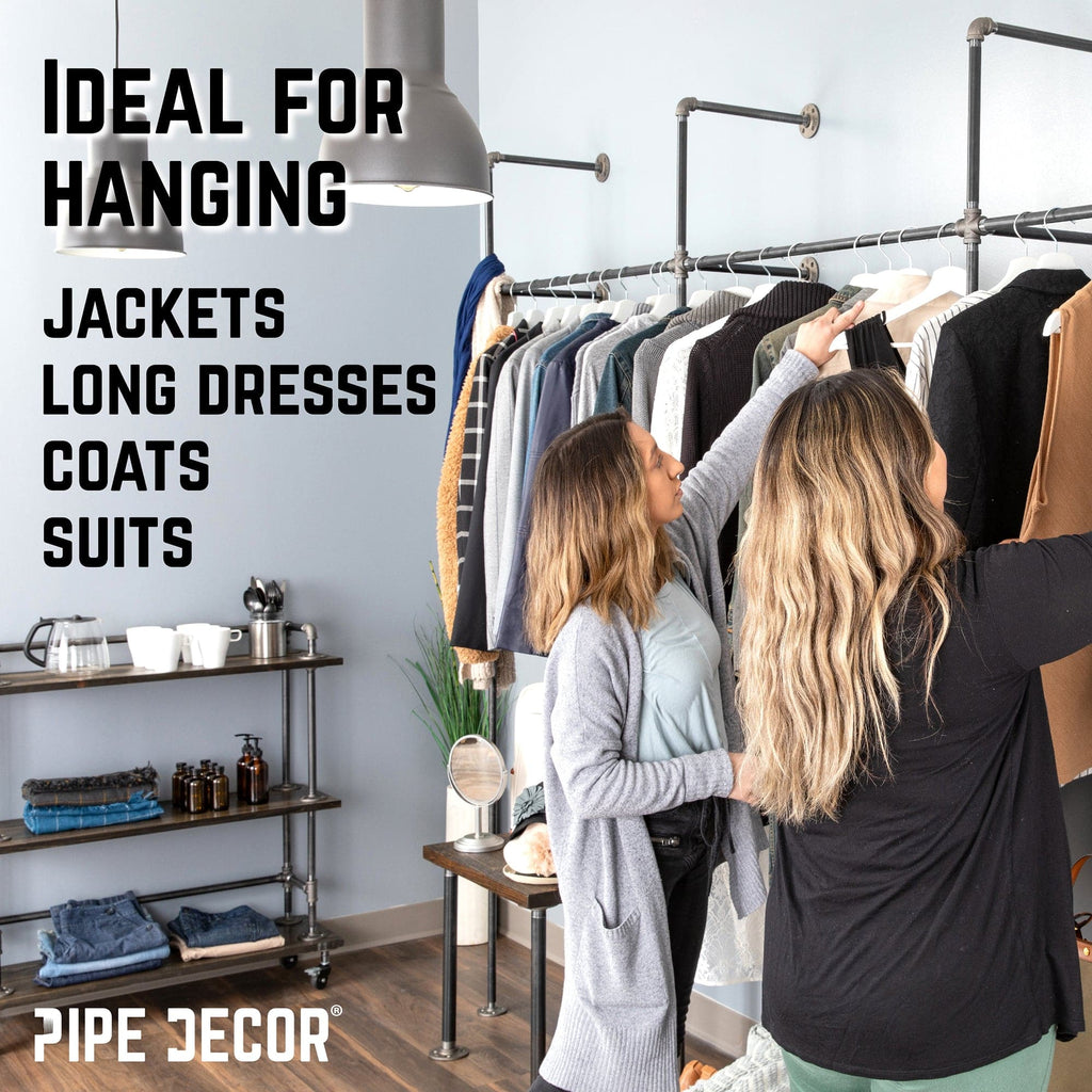 115 in. Triple Wall Mounted Clothing Rack