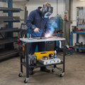 Welding Table with 144 Fixture Holes & Lockable Wheels