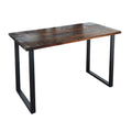 PIPE DECOR Skyline Boulder Black Solid Wood Desk with 28 in. Square Steel Landscape Legs