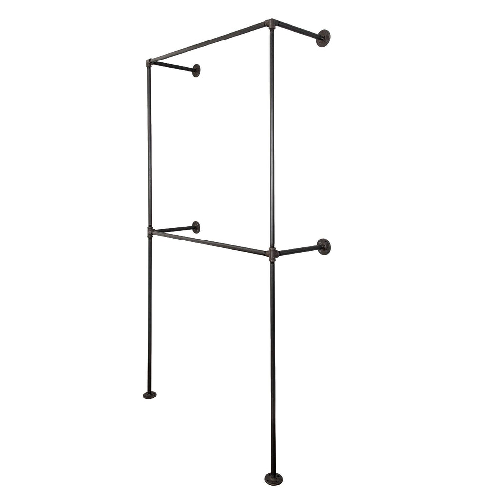 Wall Mounted Double Hung Clothing Rack