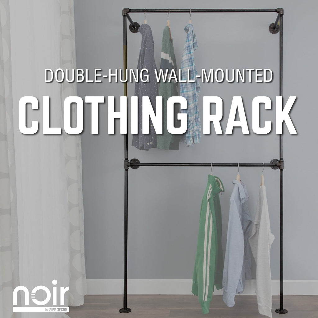 Wall Mounted Double Hung Clothing Rack