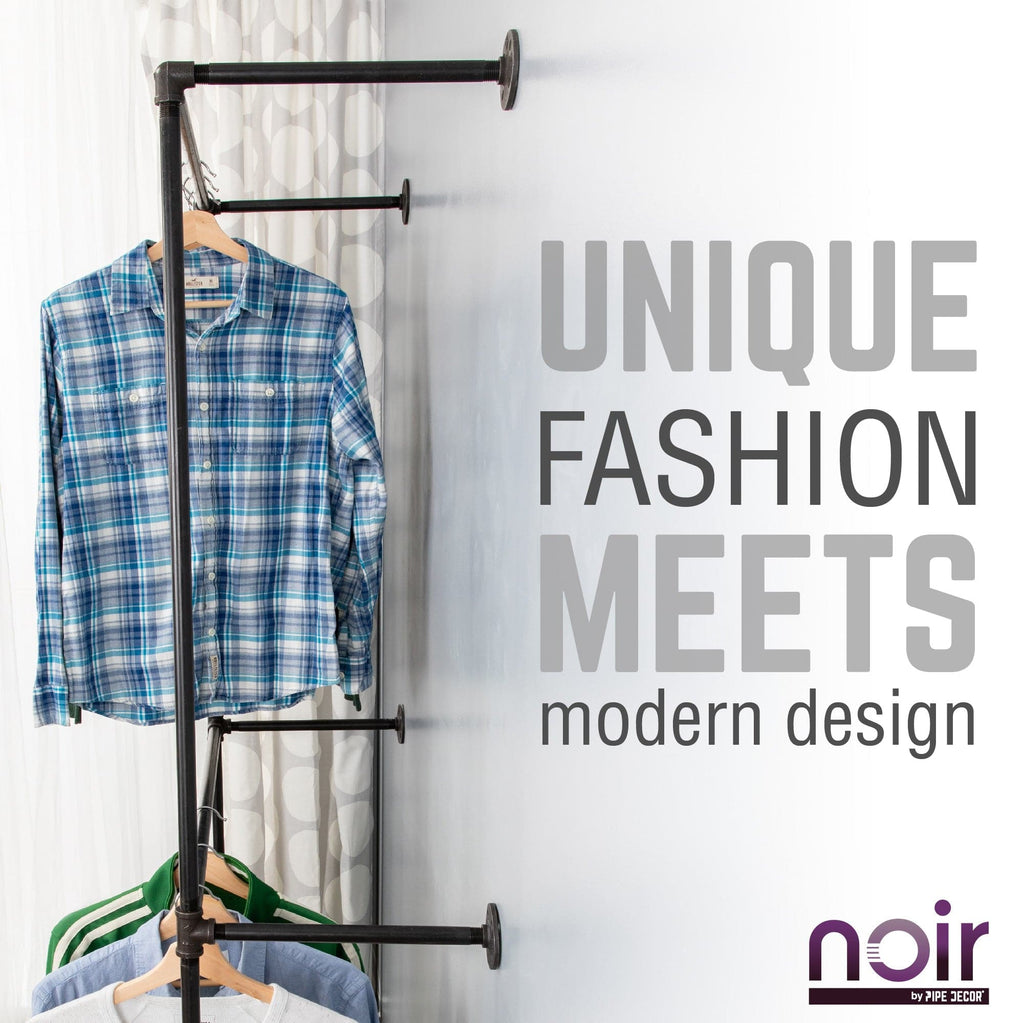 Wall Mounted Double Hung Clothing Rack