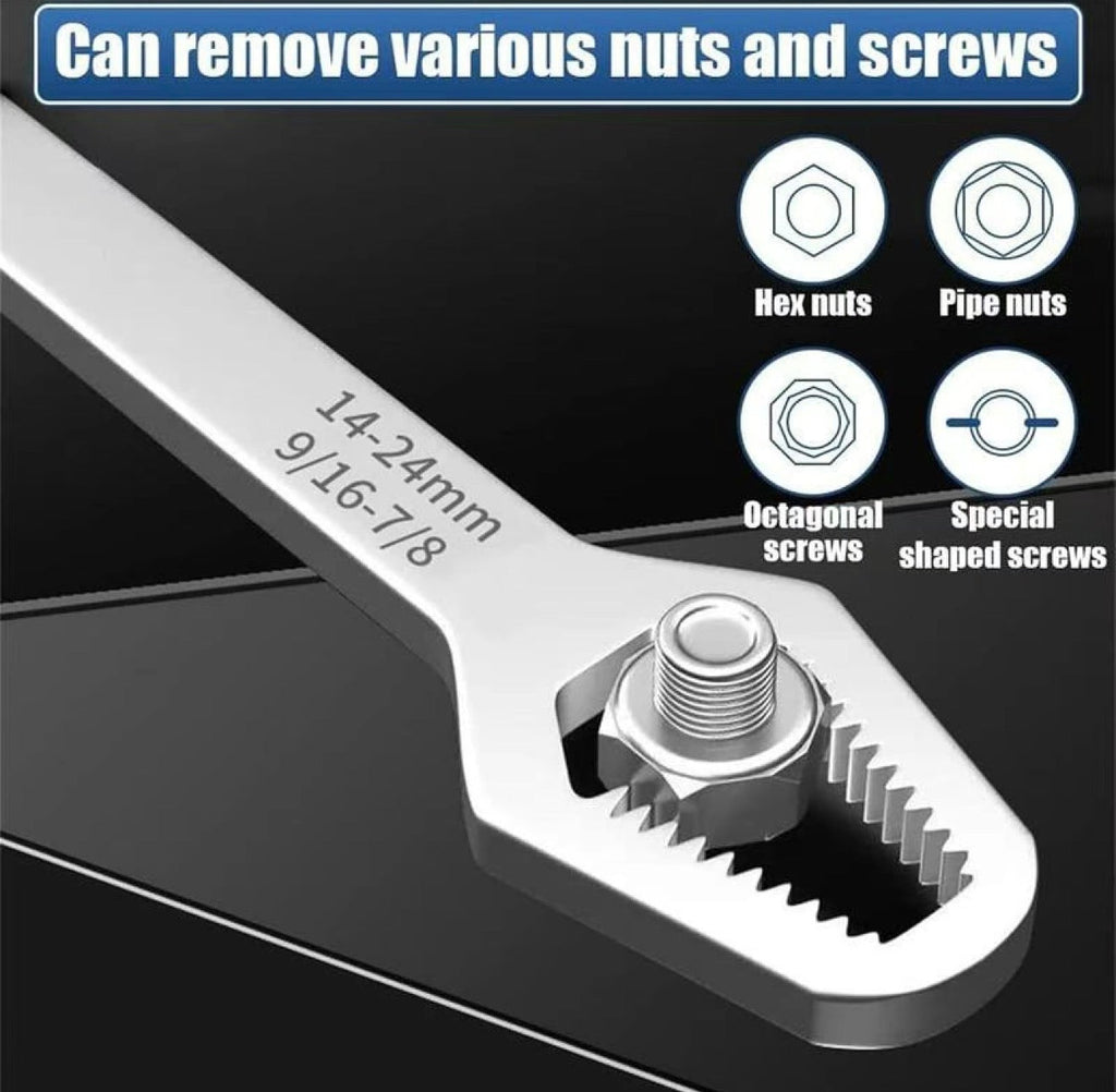 AutoGrip Self-Tightening Universal Torx Wrench | Double-Head Adjustable Spanner