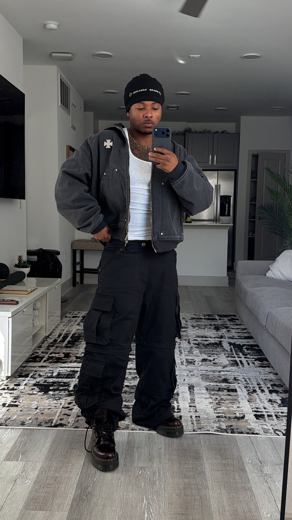 Into The Dark Cargo Pants – Black