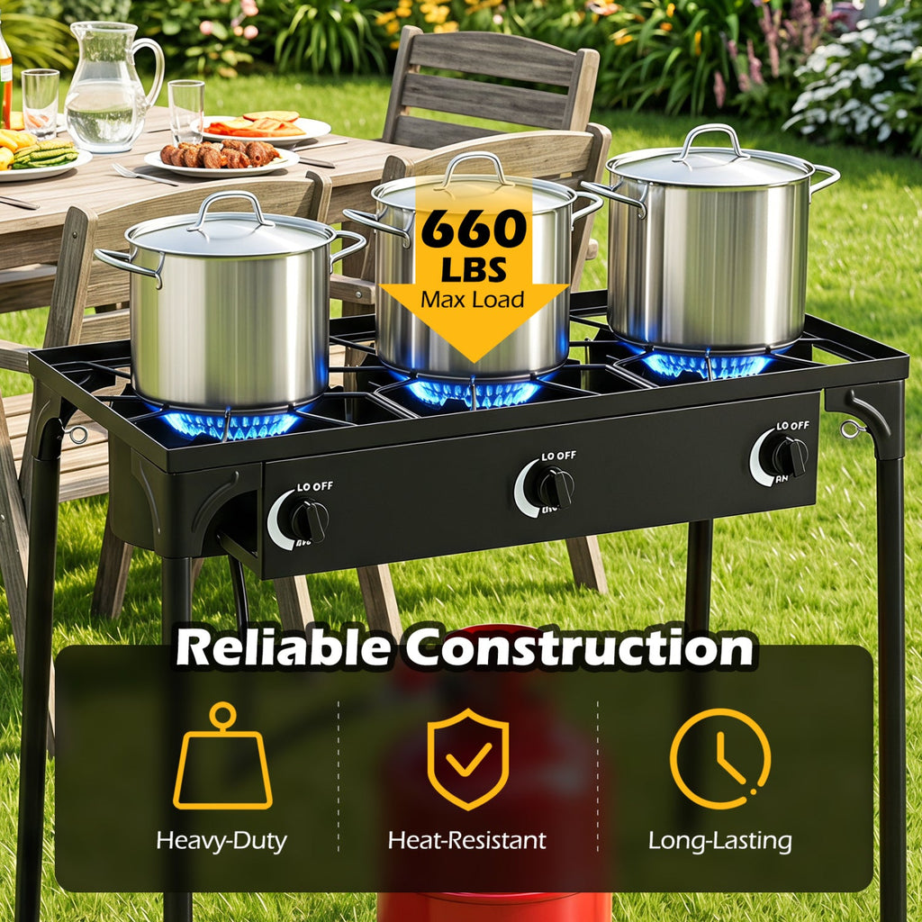 3-Burner Propane Outdoor Stove