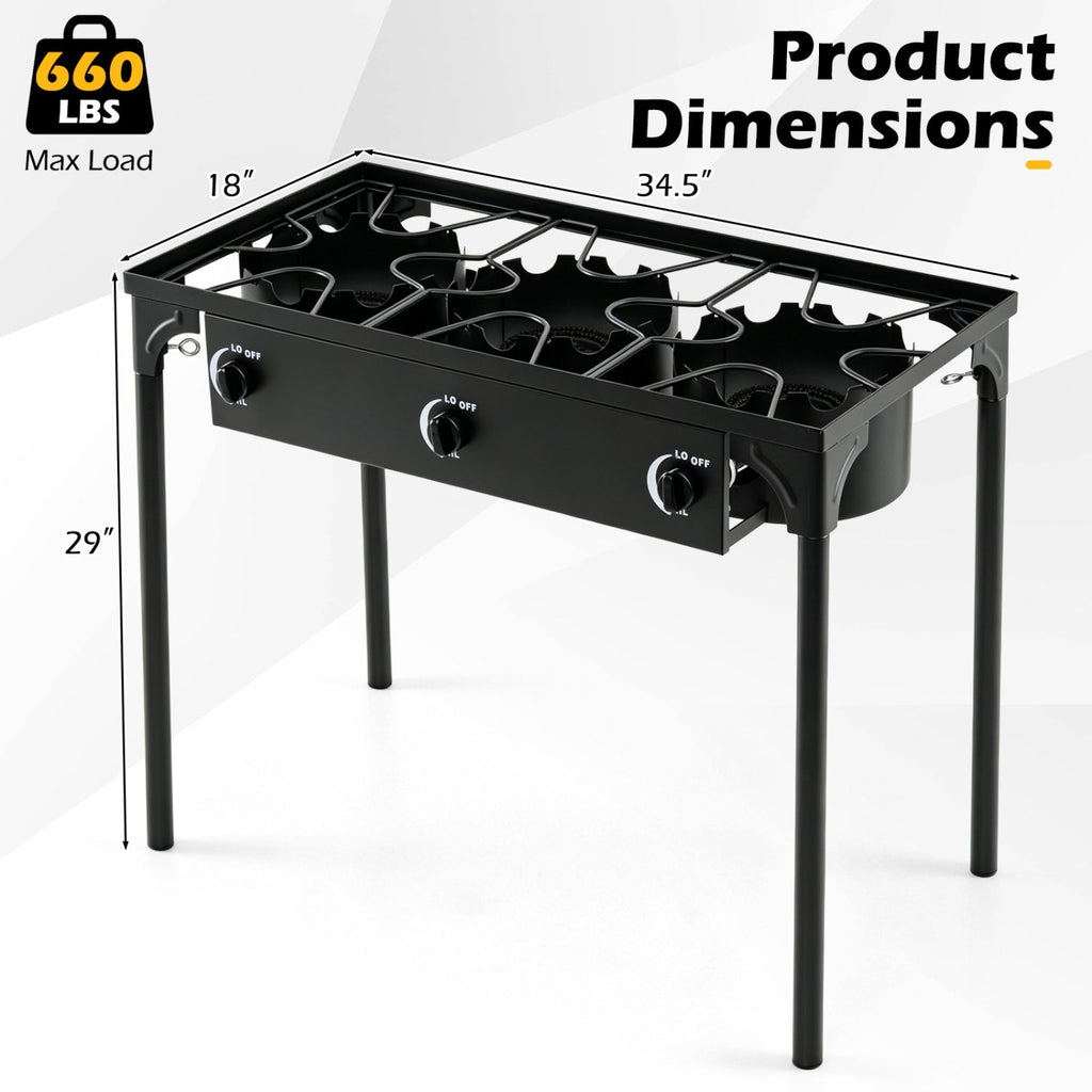 3-Burner Propane Outdoor Stove