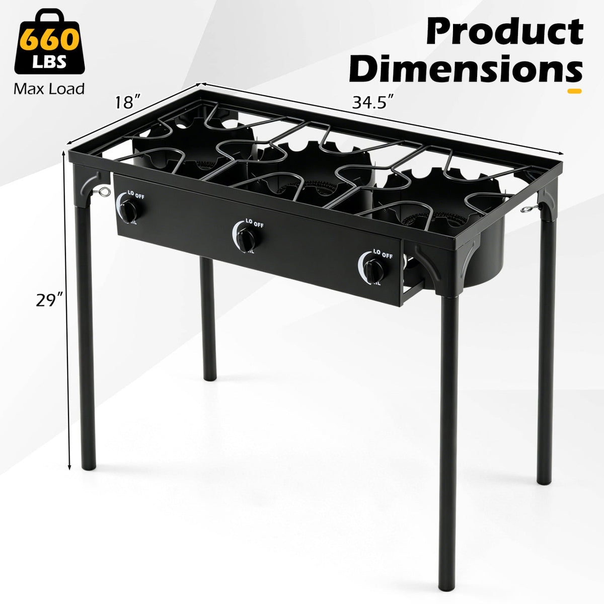 3-Burner Propane Outdoor Stove