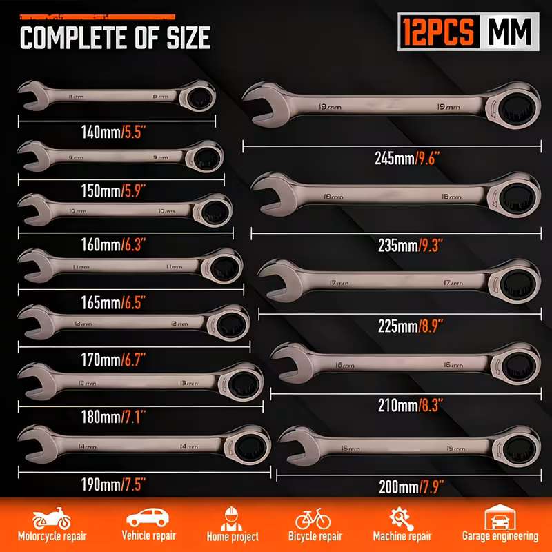 Ratcheting Wrench Sets