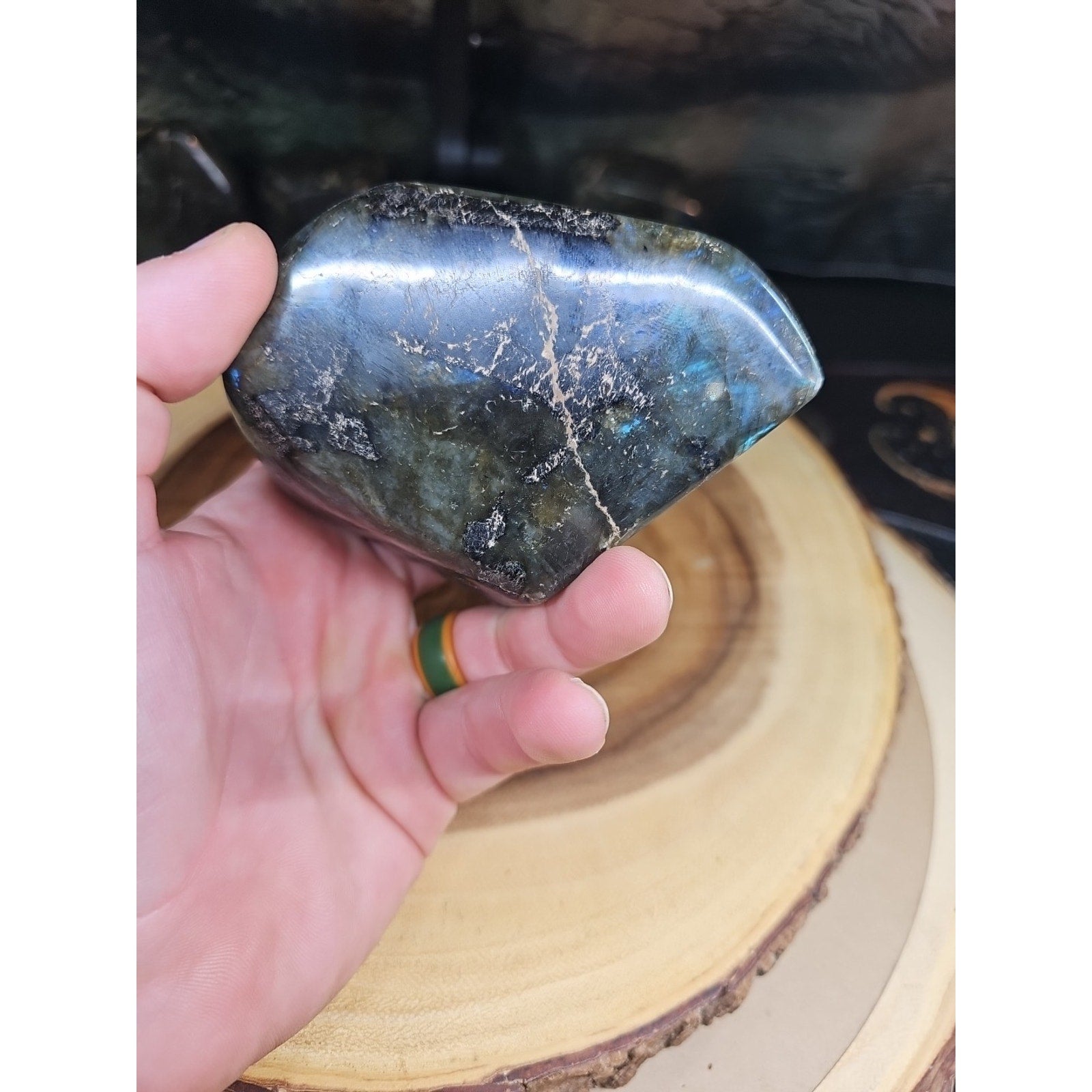 Rainbow Labradorite Spectrolite Specimen — 1.29 lb | Natural Crystal from Madagascar