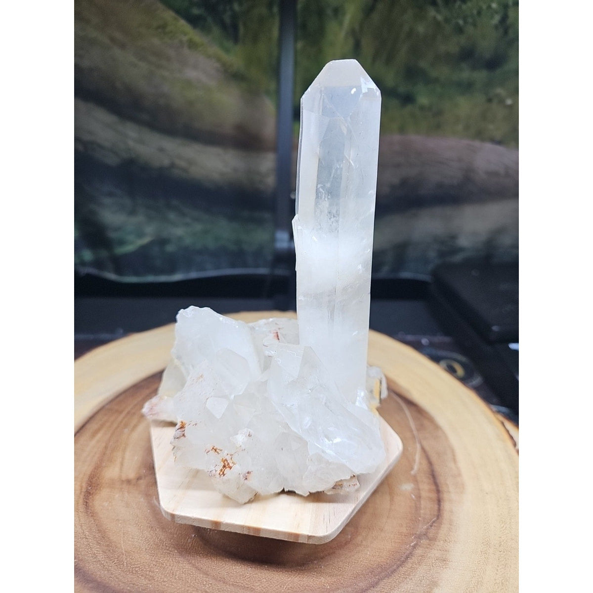 Clear White Quartz Crystal Cluster
