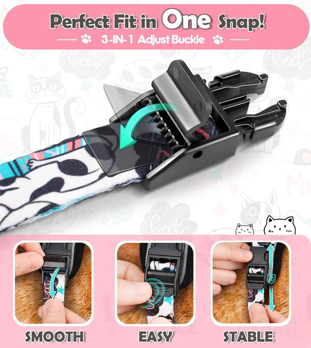 3-in-1 adjustable buckle for pet collars with product features highlighted.