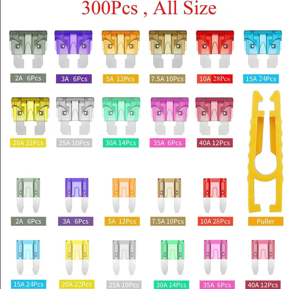 300-Piece Automotive Blade Fuse Kit