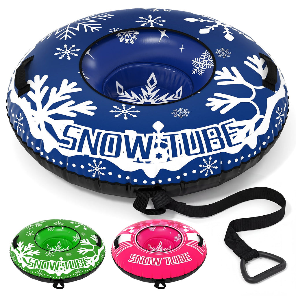 42" Heavy-Duty Inflatable Snow Tube with Tow Strap