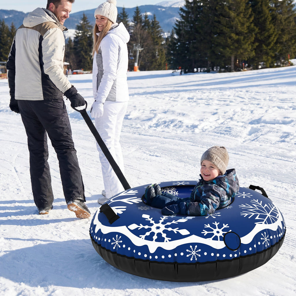 42" Heavy-Duty Inflatable Snow Tube with Tow Strap