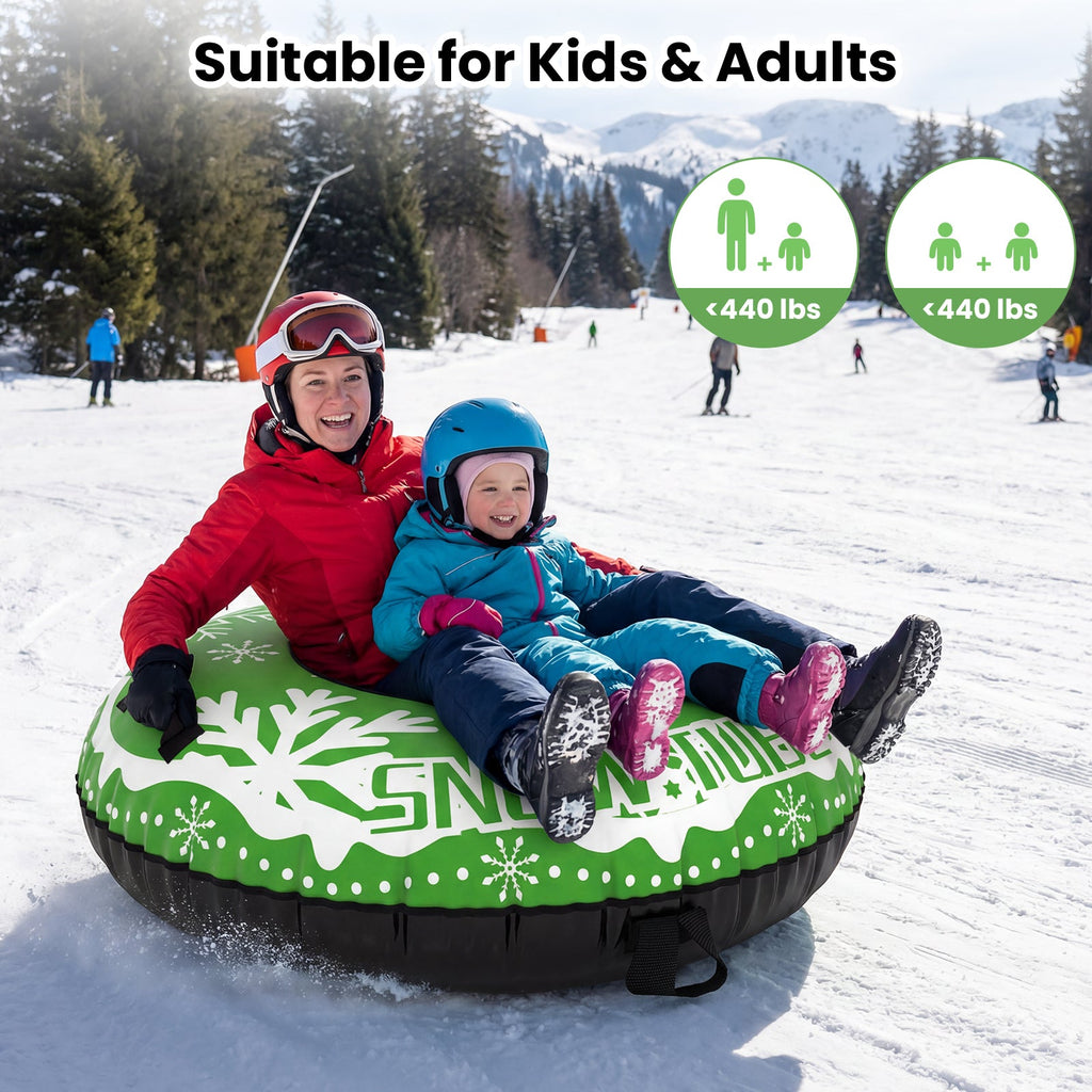 42" Heavy-Duty Inflatable Snow Tube with Tow Strap