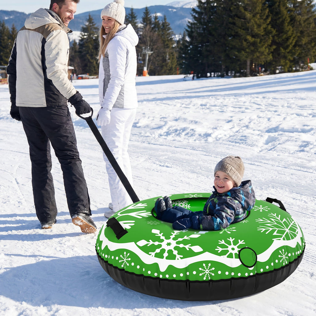 42" Heavy-Duty Inflatable Snow Tube with Tow Strap