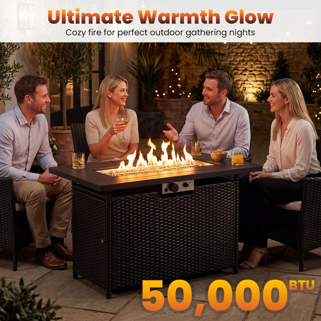 44.5" Propane Fire Pit Table