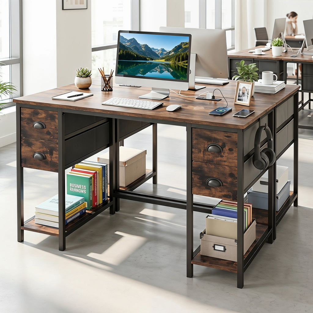 48-Inch Computer Desk with Power Outlet
