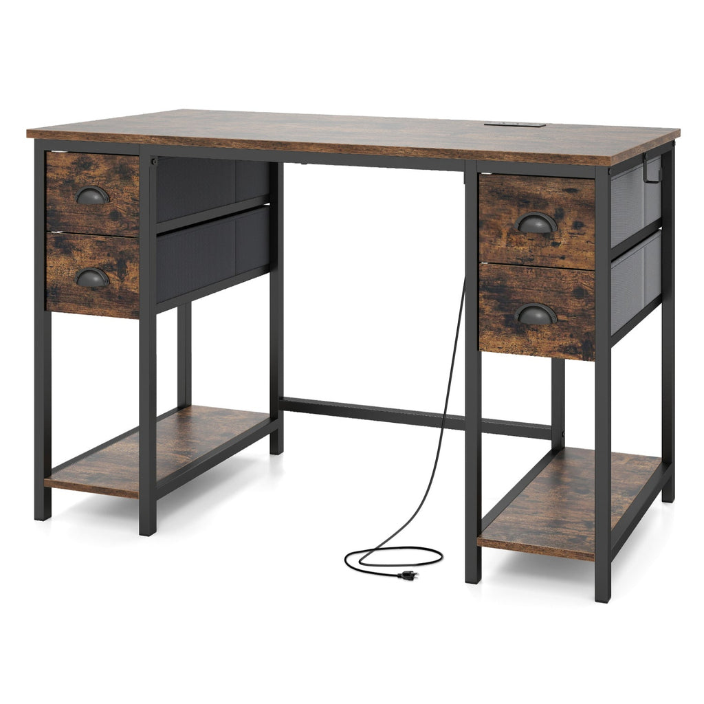 48-Inch Computer Desk with Power Outlet