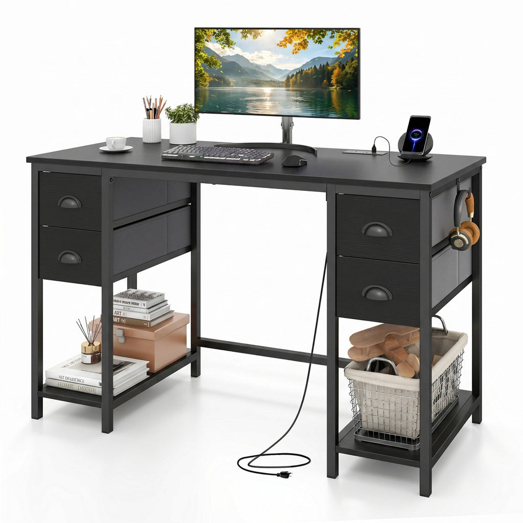 48-Inch Computer Desk with Power Outlet