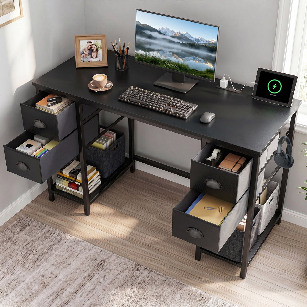 48-Inch Computer Desk with Power Outlet