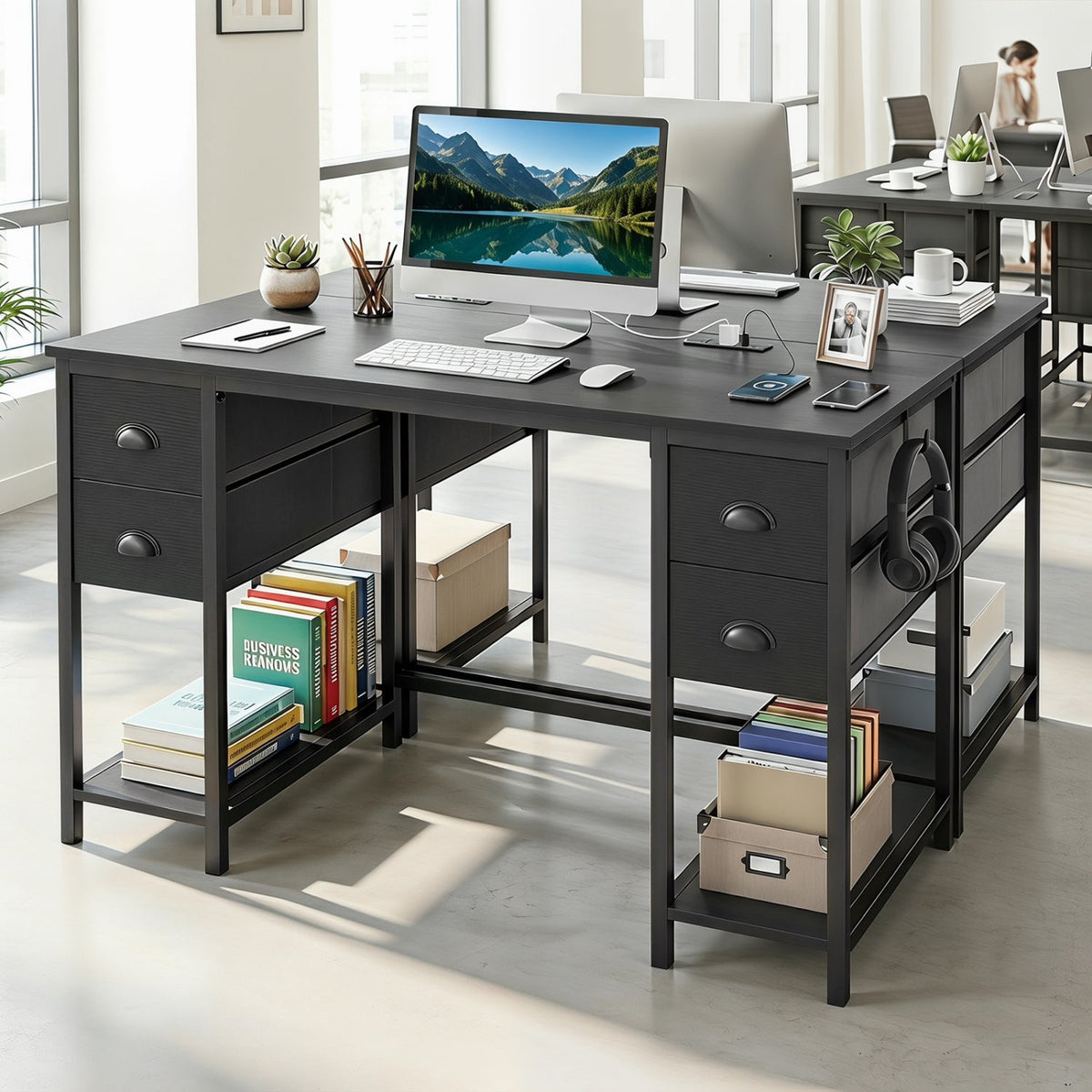 48-Inch Computer Desk with Power Outlet