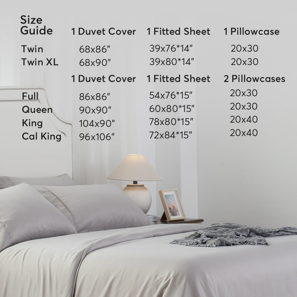 Kasentex Summer Duvet Cover Bedding Set — Hypoallergenic Microfiber with Pillowcase & Fitted Sheet