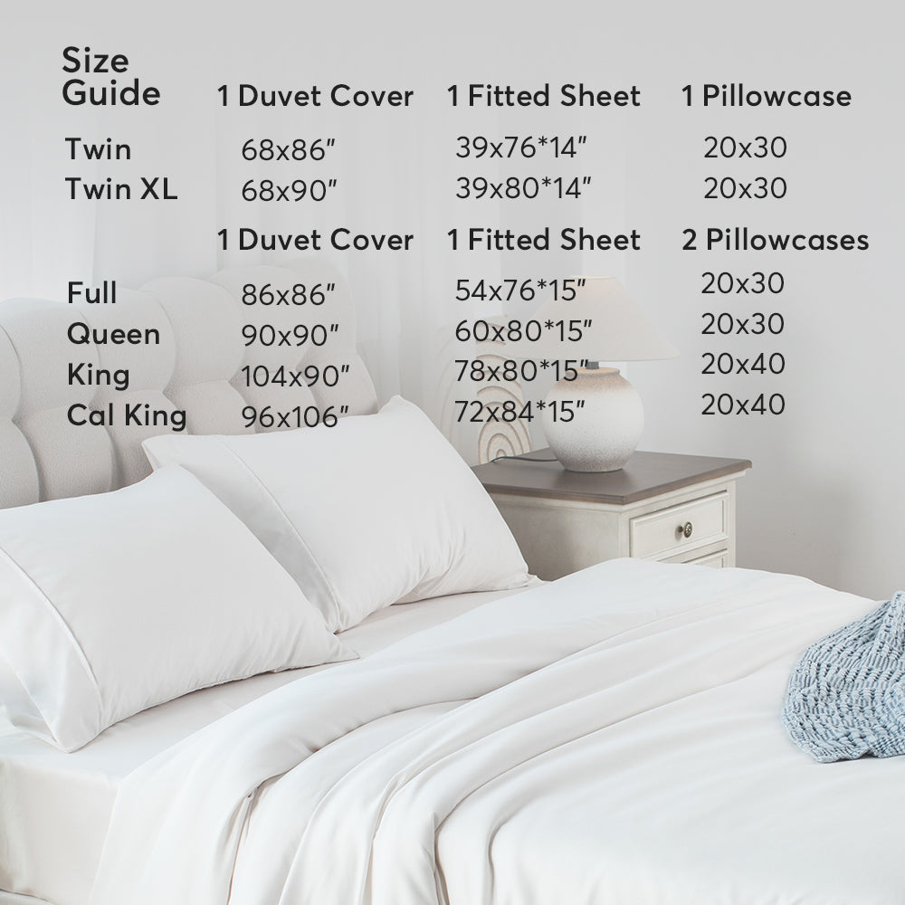 Kasentex Summer Duvet Cover Bedding Set — Hypoallergenic Microfiber with Pillowcase & Fitted Sheet