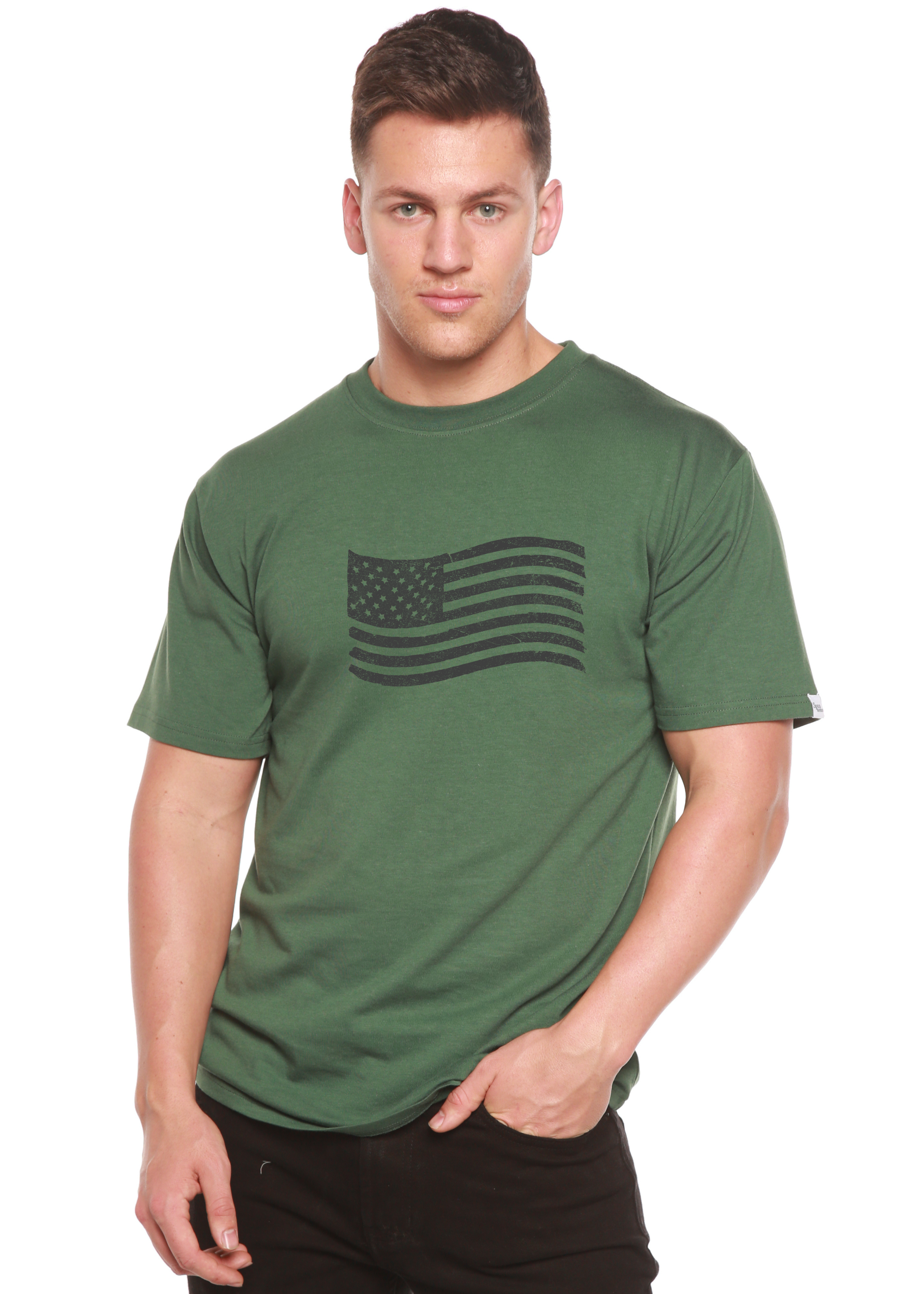 American Flag Men's Bamboo Viscose & Organic Cotton Short Sleeve Graphic T-Shirt