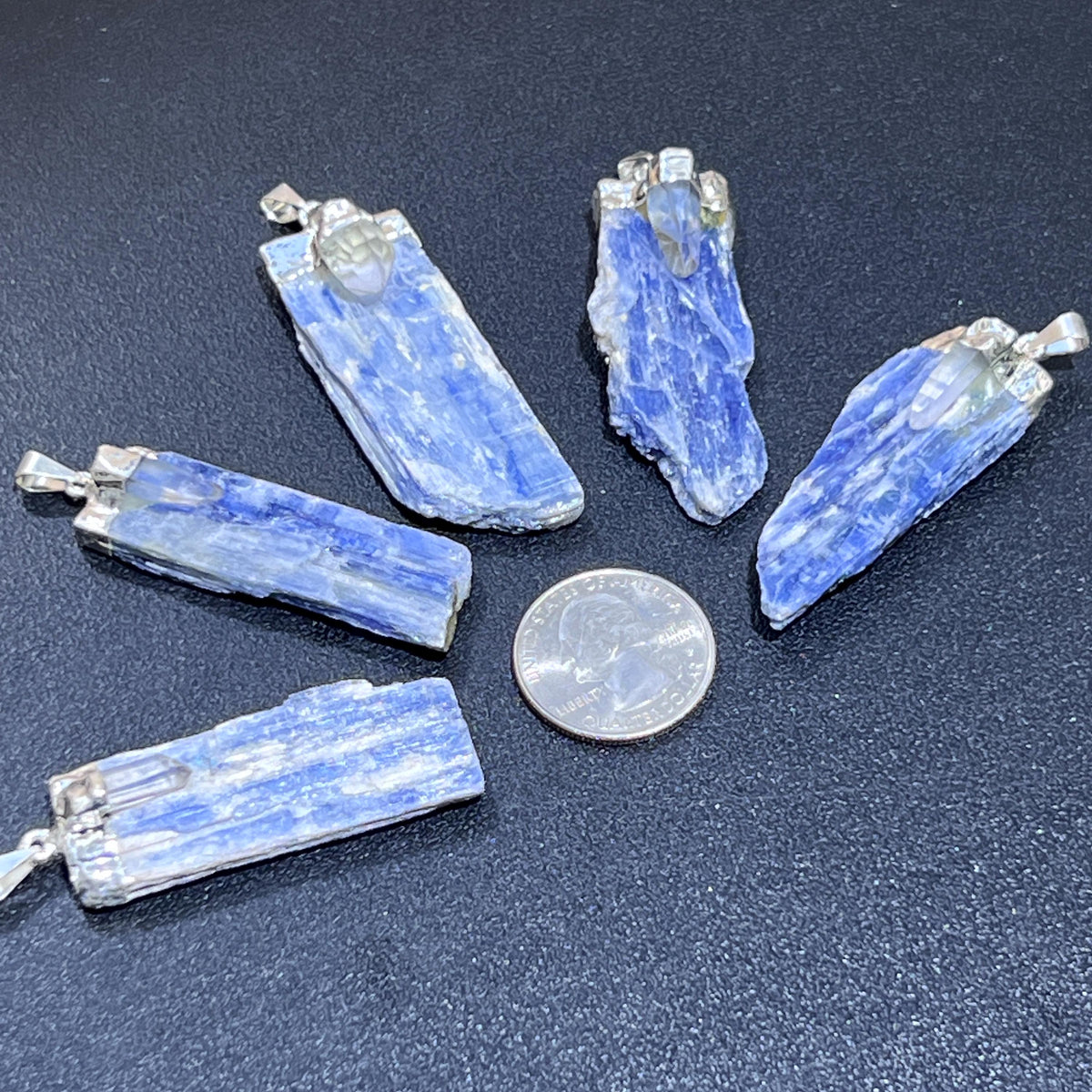 Blue Kyanite & Quartz Pendant