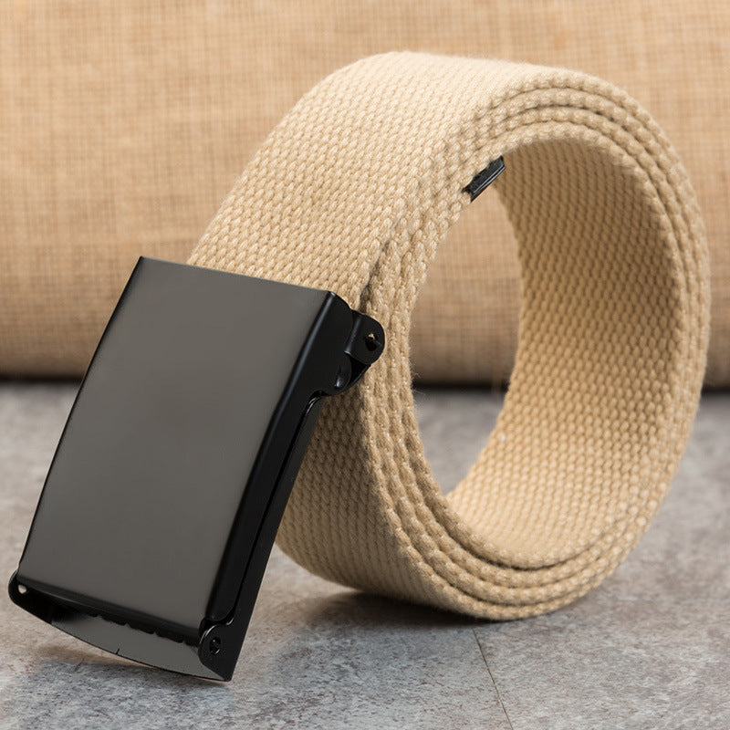 Canvas Snap-Buckle Belt – 21 Colors, 120cm
