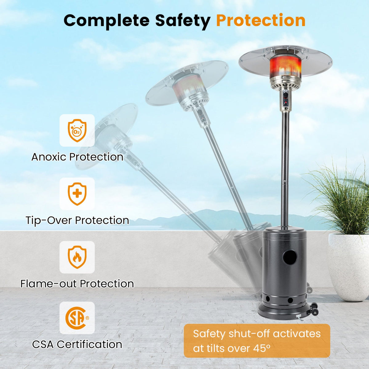 50,000 BTU Propane Patio Heater