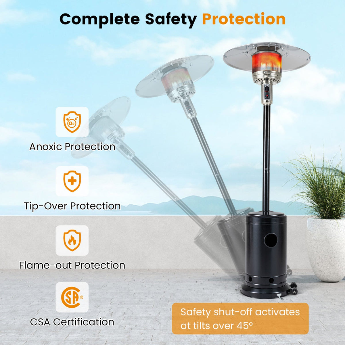 50,000 BTU Propane Patio Heater