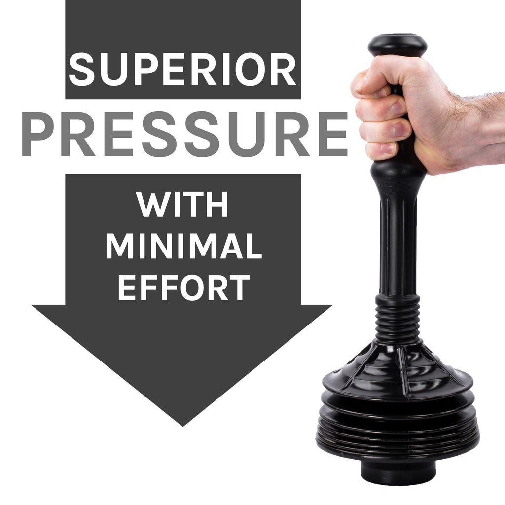 Antimicrobial Bellows Accordion Toilet Plunger with Storage Tray
