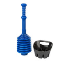 Antimicrobial Bellows Accordion Toilet Plunger with Storage Tray