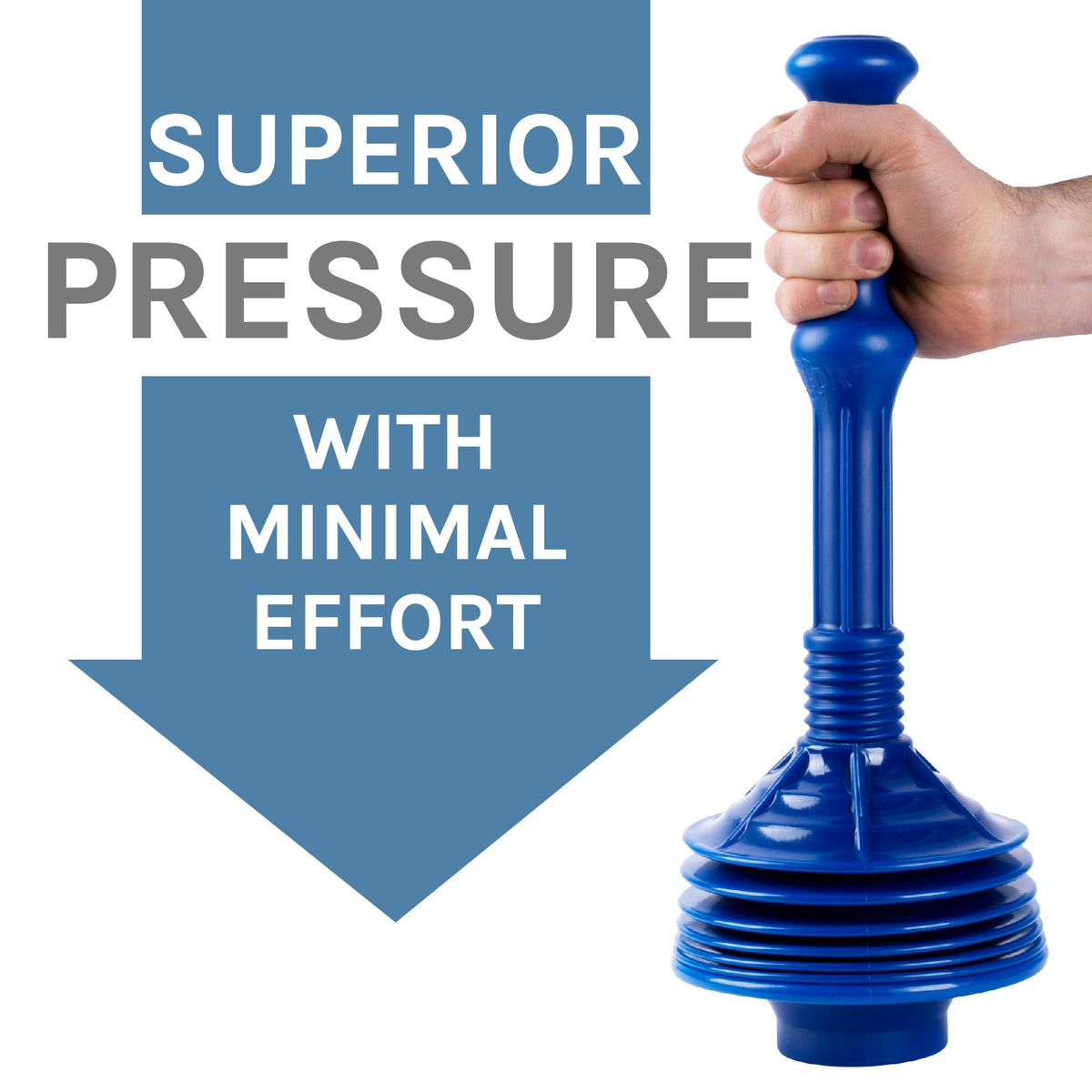 Antimicrobial Bellows Accordion Toilet Plunger with Storage Tray