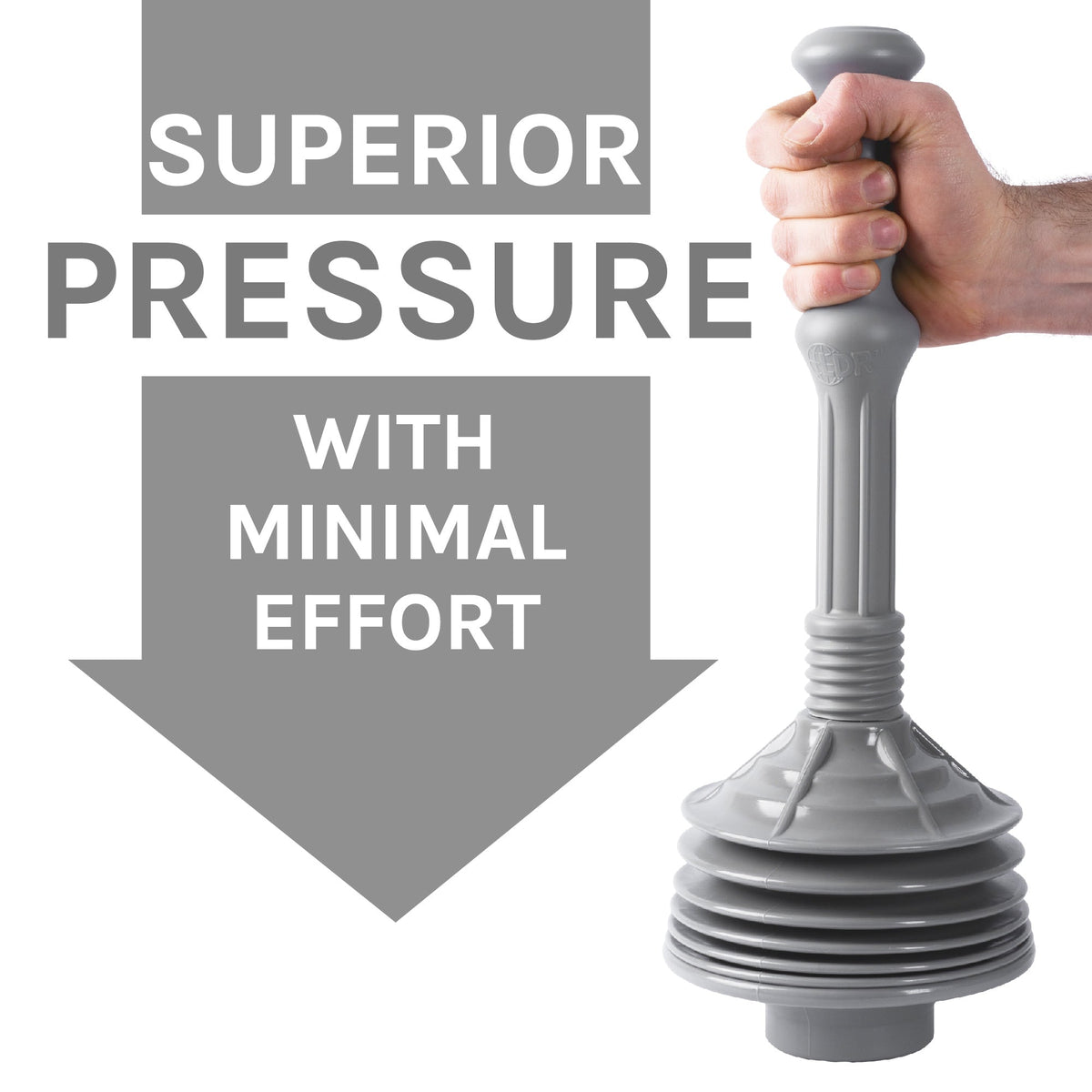 Antimicrobial Bellows Accordion Toilet Plunger with Storage Tray