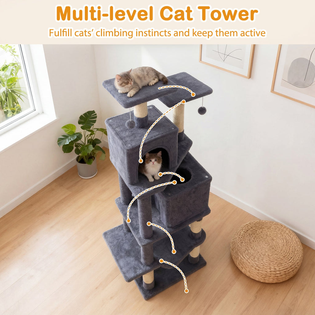 57-Inch Multi-Level Cat Tree