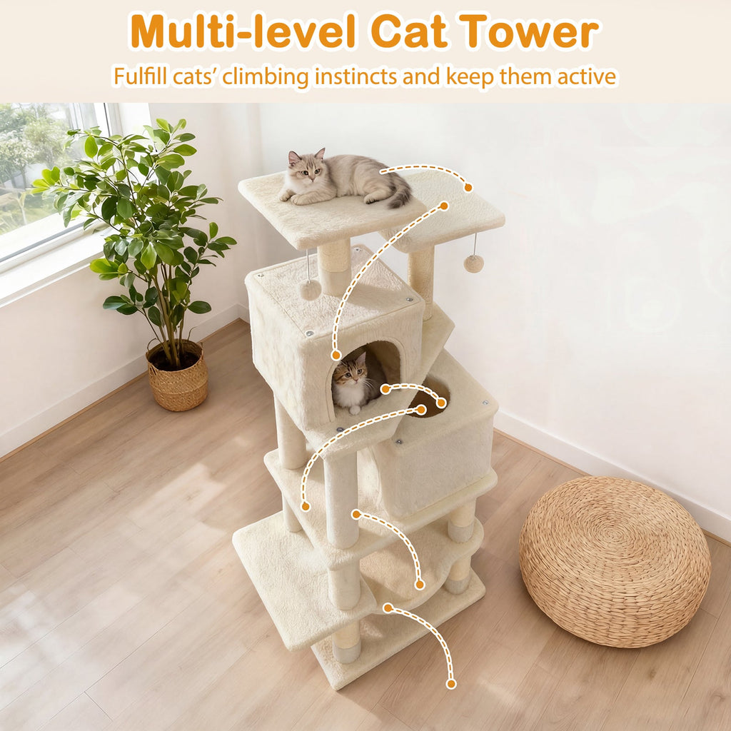 57-Inch Multi-Level Cat Tree