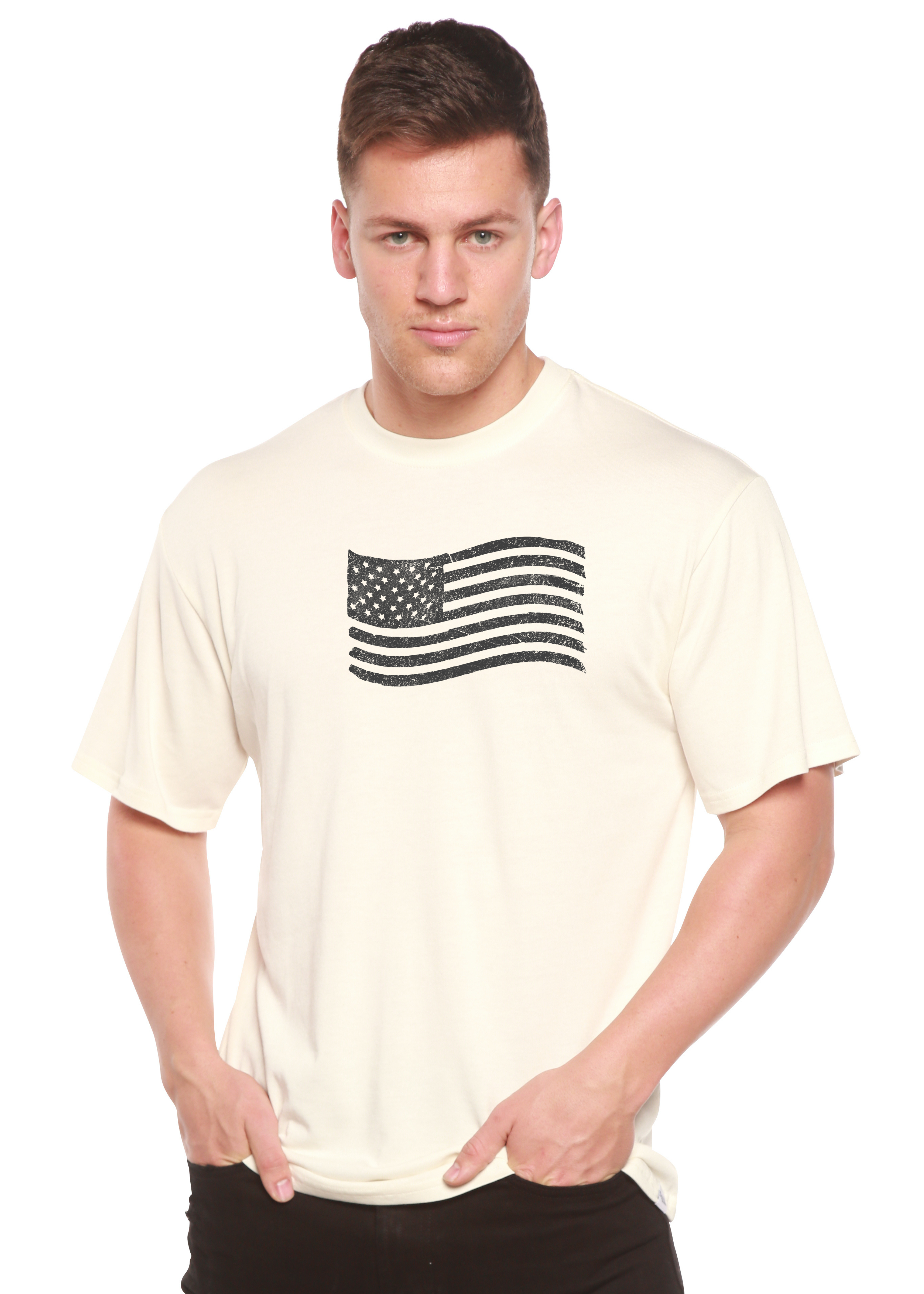 American Flag Men's Bamboo Viscose & Organic Cotton Short Sleeve Graphic T-Shirt