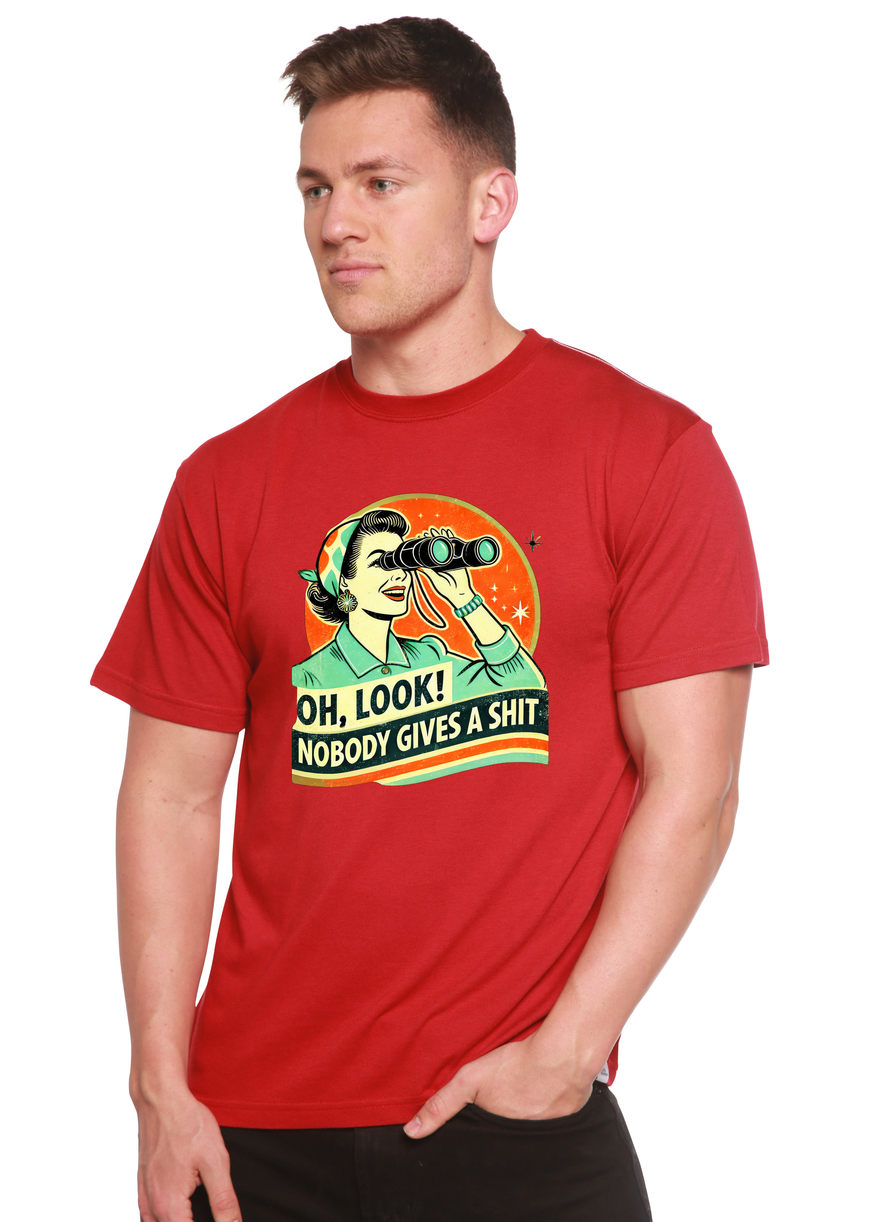 Funny Retro Woman Unisex Bamboo Viscose & Organic Cotton Graphic T-Shirt