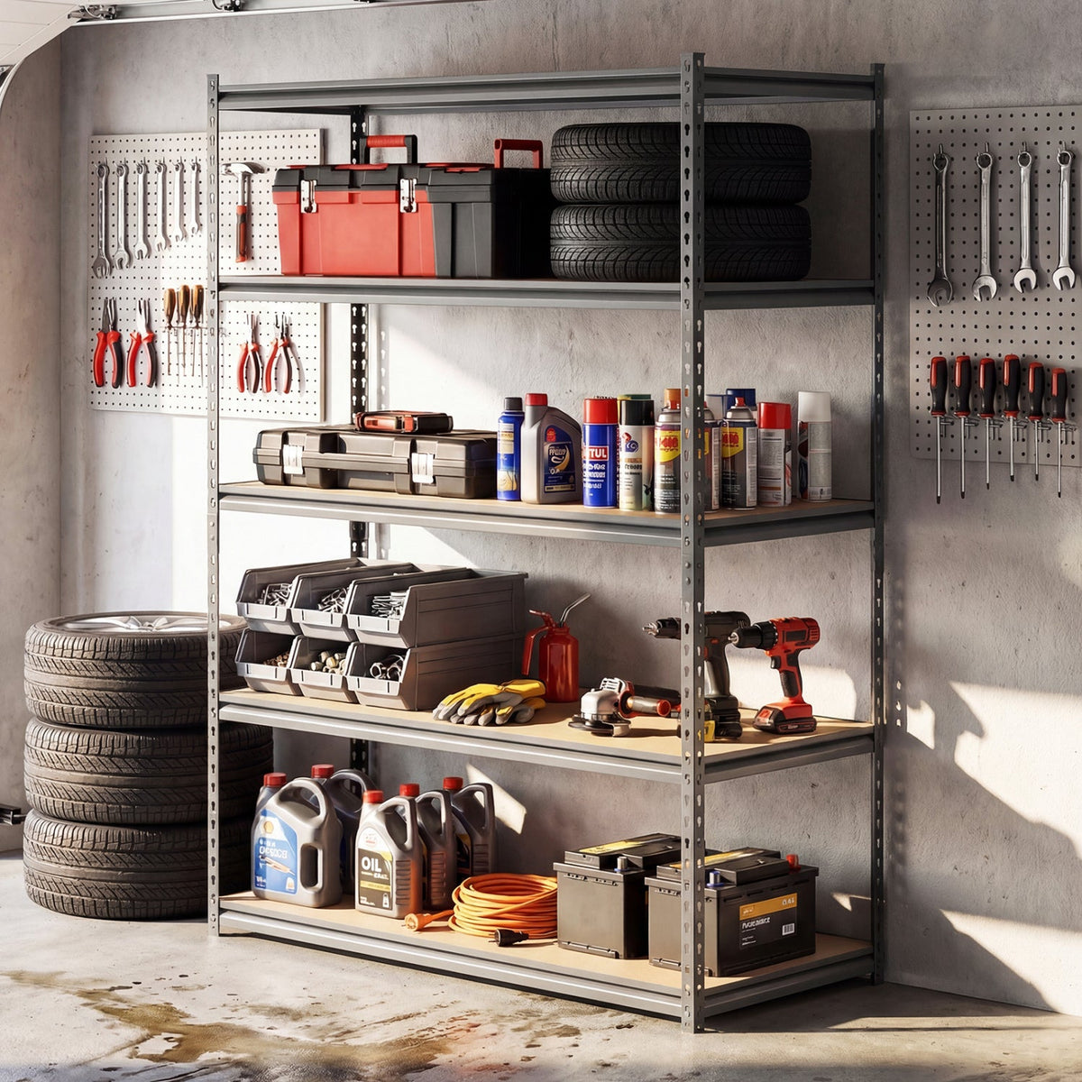 5-Tier Metal Garage Shelving Unit