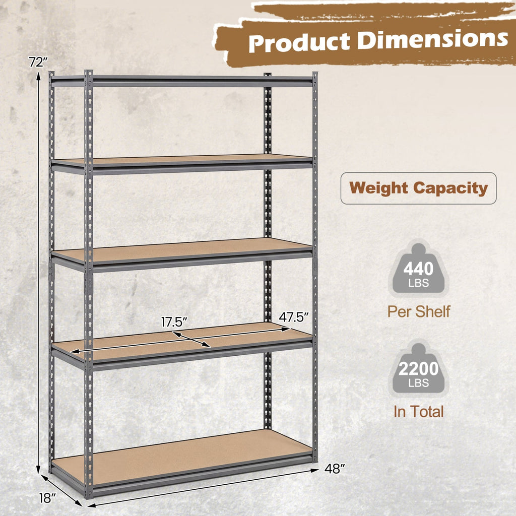 5-Tier Metal Garage Shelving Unit