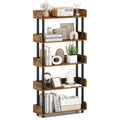 5-Tier Industrial Bookcase with Open Shelves