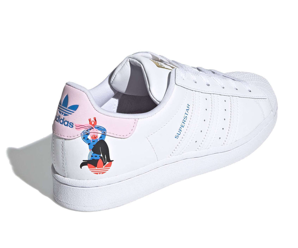 adidas Originals Women's EGLE Superstar Sneakers - Cloud White / Clear Pink (Q47223)